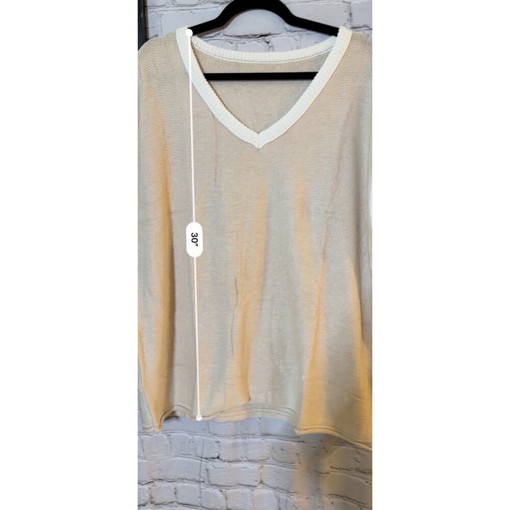 Imily Bela Summer Cap Sleeve Sweater Vest Casual V Neck Apricot Women’s XXXL - Picture 7 of 8